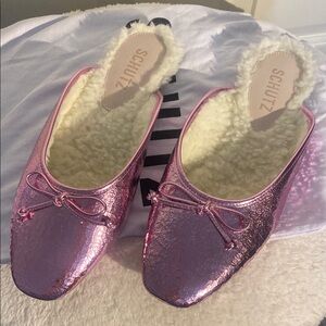 Schutz Evelin Pink Metallic Women's Shoes